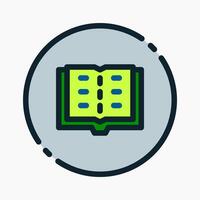 open book Icon in flat outline style. Perfect for apps, websites, UI UX, presentations, or infographics. Editable illustration file with clean design and modern design. vector
