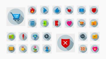 Various colorful web application icons vector