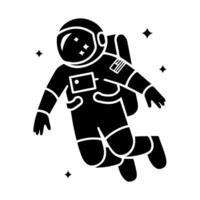 An astronaut in space with stars around him vector