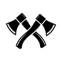 Two crossed axes icon vector