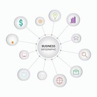 Business Infographics for Google Slides and PowerPoint vector