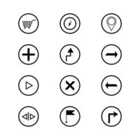 Navigation thin line Small User Interface vector