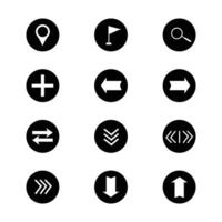 Navigation thin line icon set vector