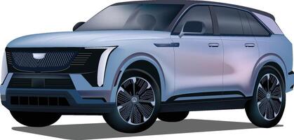 Perspective 3d view car illustration vector