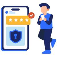 Illustration of Cyber Security with Emphasis on Strong Password Protection vector