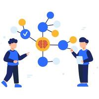 Creative Mind Mapping Illustration for Idea Development and Strategic Research vector