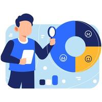 Visual Sentiment Analysis of Customer Feedback with Data Insights vector