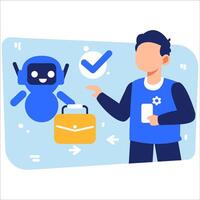 Artificial Intelligence Assisting Professionals to Optimize Business Operations and Drive Innovation for Loncess and Growth Term Success vector