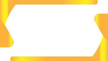 Orange and yellow blank web banner illustration with a ribbon frame for text vector