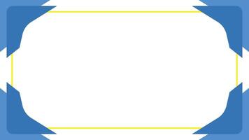 Blue origami paper airplane icon in a ribbon frame vector