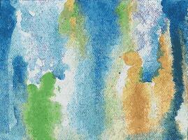 Soft watercolor color art background design by hand painted on canvas. vector