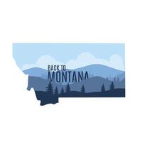 Back to Montana Nature Forest Perfect for Print, Apparel, etc vector