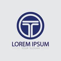 letter T logo image and font T design graphic icon sign and identity vector