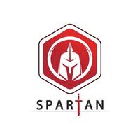 Gladiator Character Logo in Battle Pose with Roman Armor and Shield Icon vector