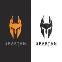 Gladiator Head in Helmet Logo Design for Medieval Fighting Champion Symbol vector
