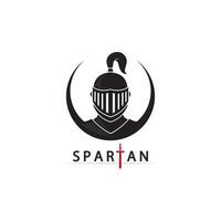 Heroic Gladiator Shield Logo with Classic Helmet and Ancient Warrior Icon vector