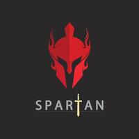 Gladiator Warrior Logo Design with Sword and Helmet in Bold Style vector