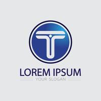 letter T logo image and font T design graphic logo font vector