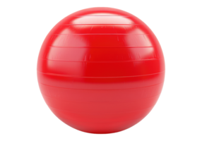 A red exercise ball on a transparent background png