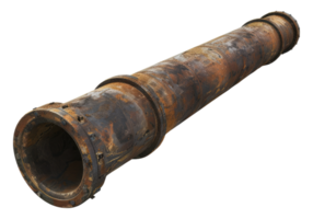 A rusty pipe with a hole in the middle png