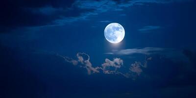 Moonlight Filtering Through a Clouded Sky photo