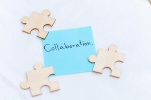 Business collaboration event office space focus on teamwork bright environment close-up view innovation concept photo