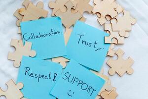 Business collaboration focus trust and support strategies creative workspace team dynamics positive environment group perspective photo