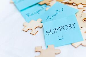 Business support strategies building trust and respect in team environments with collaborative tools photo