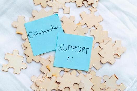 Enhancing business collaboration and support strategies office environment visual content creative approach team dynamics photo