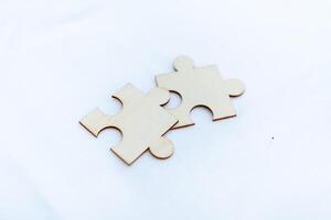Puzzle pieces of business strategy creative workspace visual content collaborative environment insightful viewpoint problem-solving concept photo