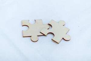 Puzzle pieces representing business strategy creative workspace visual content collaborative environment close-up viewpoint problem-solving concept photo
