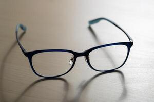 Fashion statement stylish eyeglasses display in minimalist indoor product photography photo