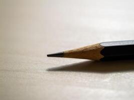 Sketching ideas a close-up of a pencil on smooth surface for creative inspiration photo