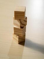 Creative stacking challenge playroom toys indoor close-up fun learning concept photo