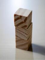 Building a wooden block tower home workshop photography indoor close-up creativity photo