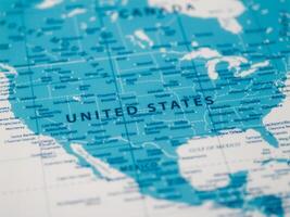 Interactive geography lesson exploring the united states map and aerial views photo