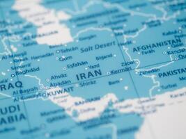 Iran's geographical landscape a detailed aerial map overview for travelers photo
