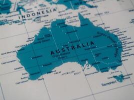 Educational insights exploring australia's geography from a top-down classroom view photo
