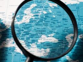 Close-up on europe educational travel insights and geographic map details photo