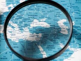Turkey on the world map a close-up educational exploration of geography and travel photo