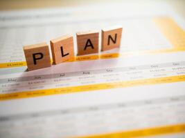 Office document review business planning strategies in a professional environment photo