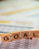 Growth planning and financial documentation for strategic business goals in office environments photo
