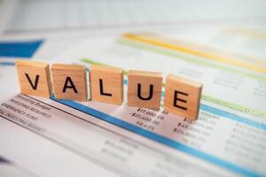 Business value assessment financial insights document analysis in office environments photo
