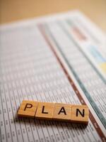 Strategic business planning organizing goals with data-driven insights at your desk photo