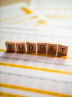 Aerial view of budget planning strategies for business growth development photo