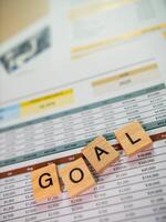 Business goal setting office space document review productive environment direct perspective photo