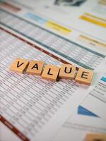 Insightful business value analysis data visualization in financial reports within office settings photo