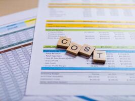 Analyzing business costs financial reports office environment data insights strategic viewpoint photo