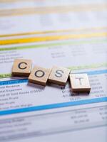 Financial reports business cost analysis and budget management insights in office settings photo