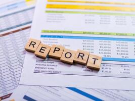 Financial insights overview business report analysis in a professional office environment photo